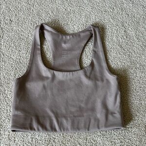 Tan Racerback Sports Bra